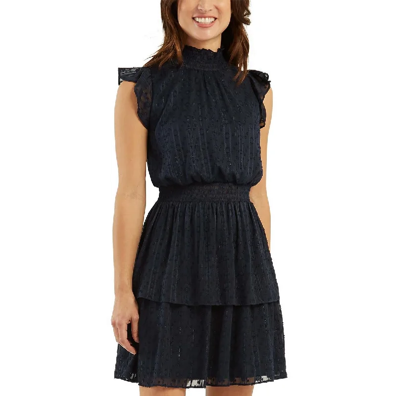 Best Offers BCX Womens Juniors Smocked Midi Cocktail and Party Dress