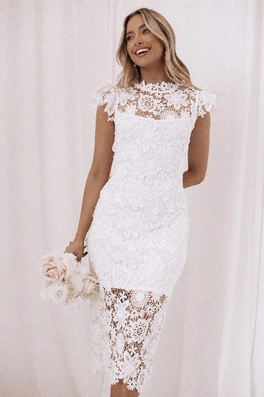 Limited-Time Flash Deal Becca Midi Dress - White