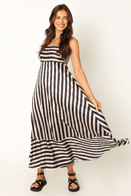 Buy More, Save More Brea Maxi Dress - Black Stripe