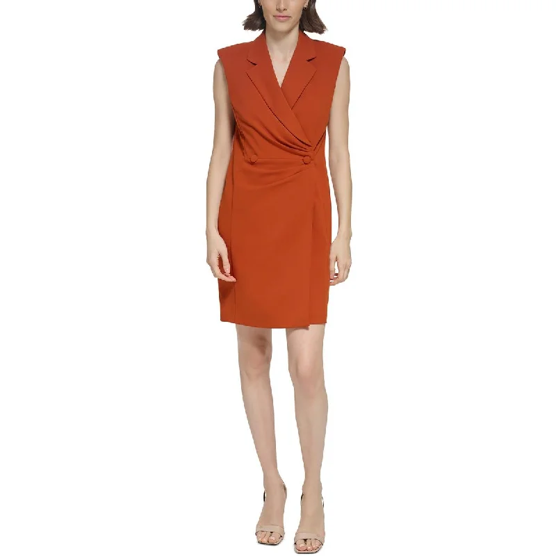 Weekend Best Buys Calvin Klein Womens Collar  Sheath Dress