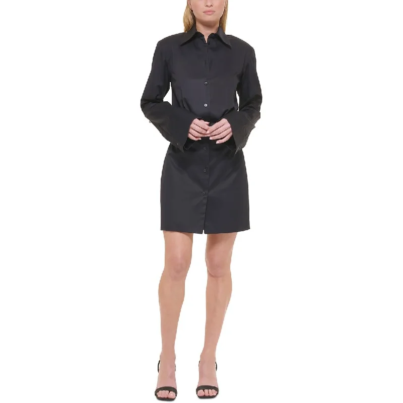 Limited-Time Discount Calvin Klein Womens Cotton Long Sleeves Shirtdress