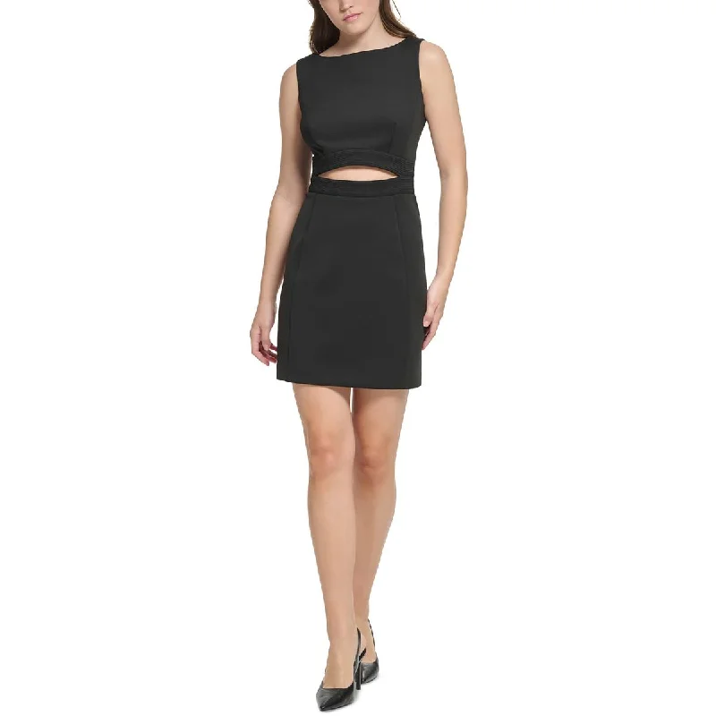 Limited Edition Calvin Klein Womens Cut-Out Mini Sheath Dress