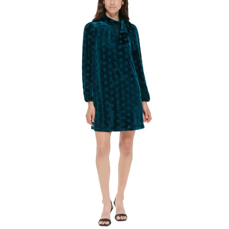 Weekend Markdowns Galore Calvin Klein Womens Burnout Polka Dot Shift Dress