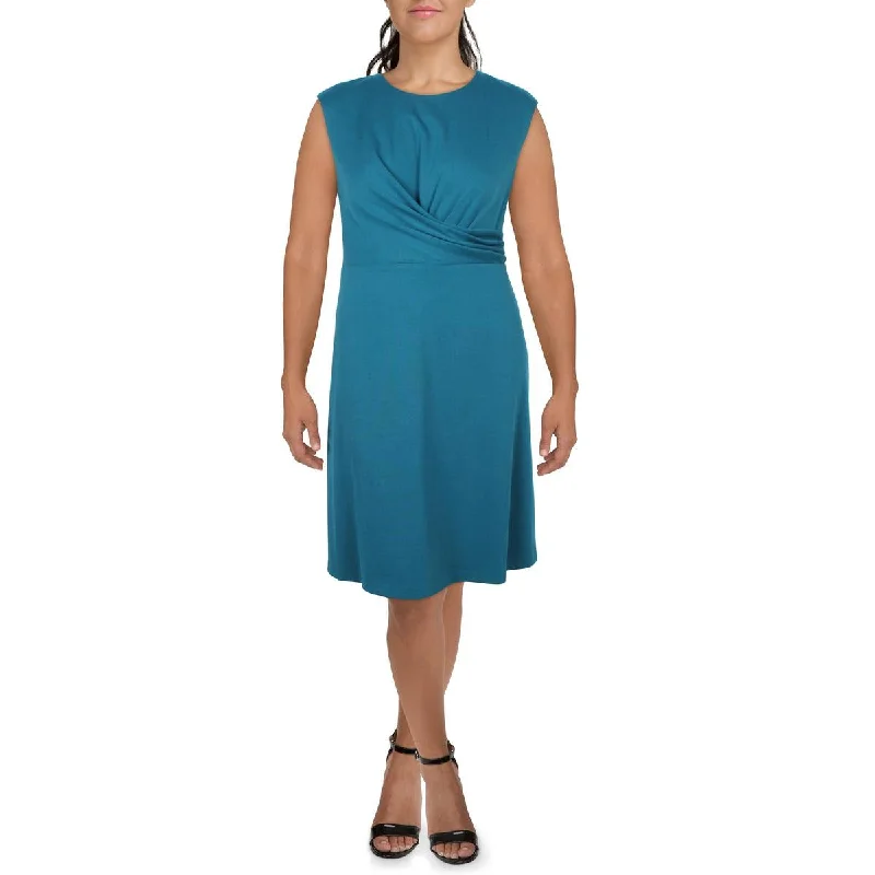 Shop Now, Save More Calvin Klein Womens Drapey Ponte Sheath Dress