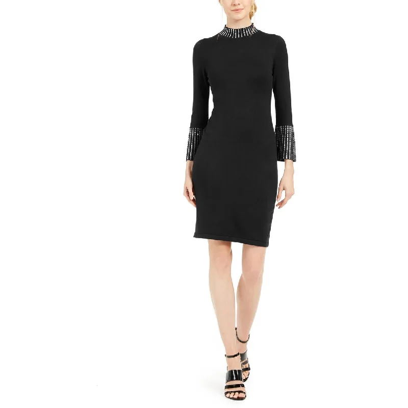 Calvin Klein Womens Embellished Midi Sweaterdress