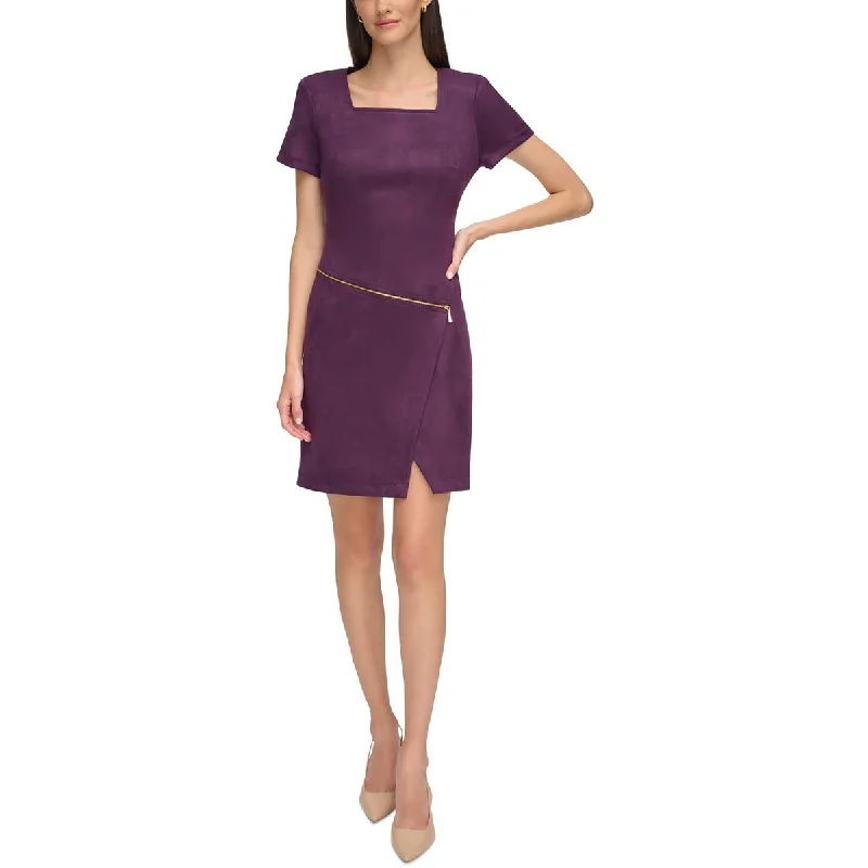 Mega Discounts Calvin Klein Womens Faux Suede Sheath Dress