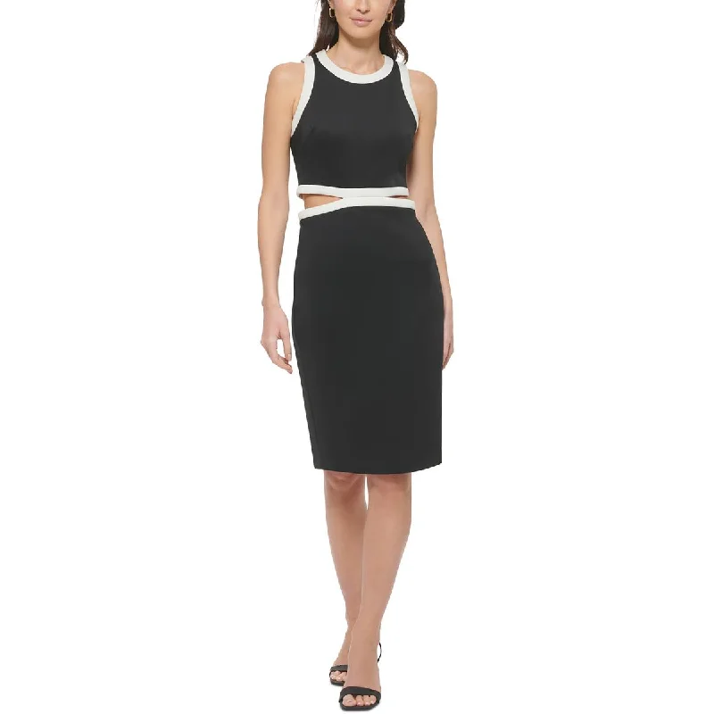 Calvin Klein Womens Formal Midi Sheath Dress