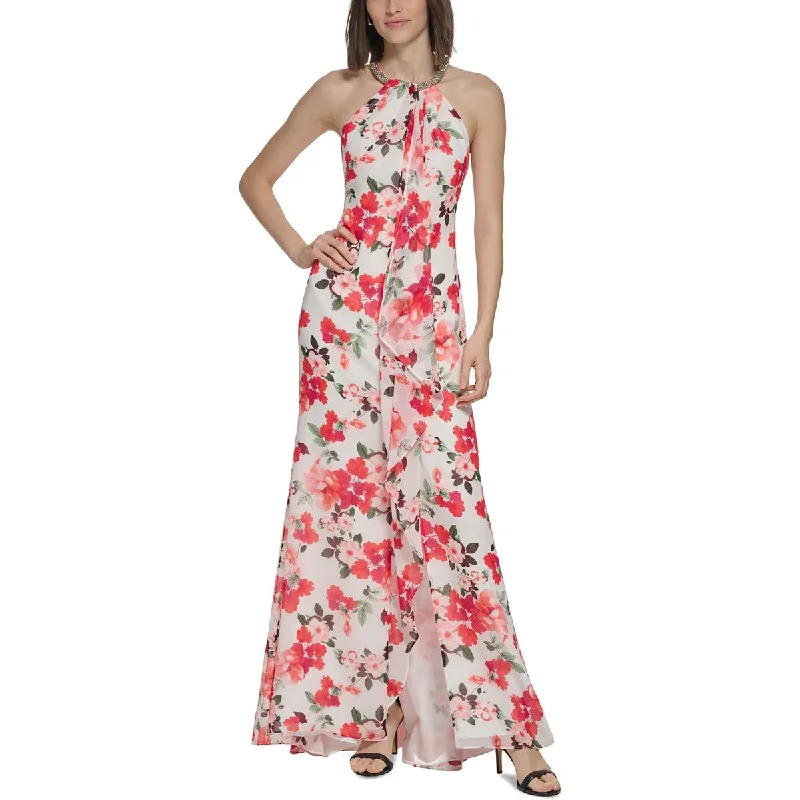 Hot Sale Items Calvin Klein Womens Halter  Evening Dress