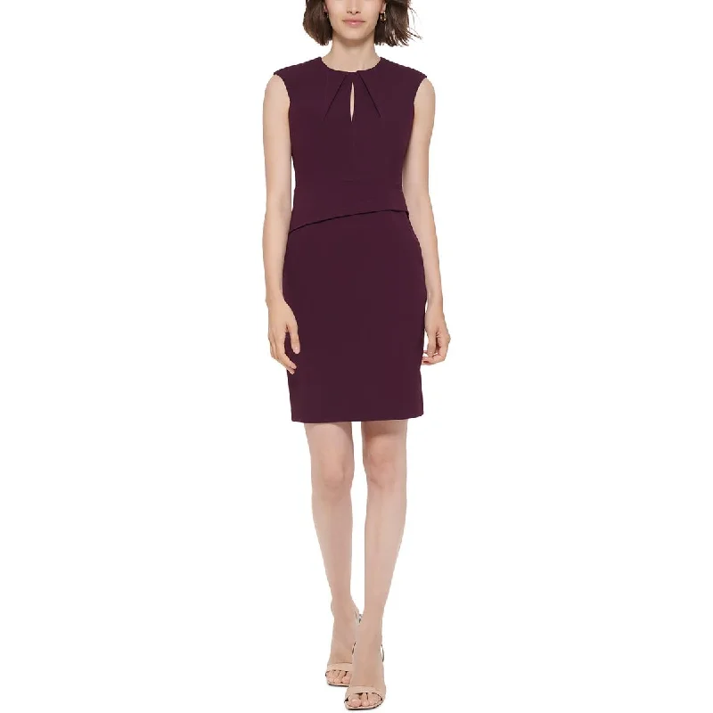 Weekend Only Sale Calvin Klein Womens Keyhole Knee Length Sheath Dress