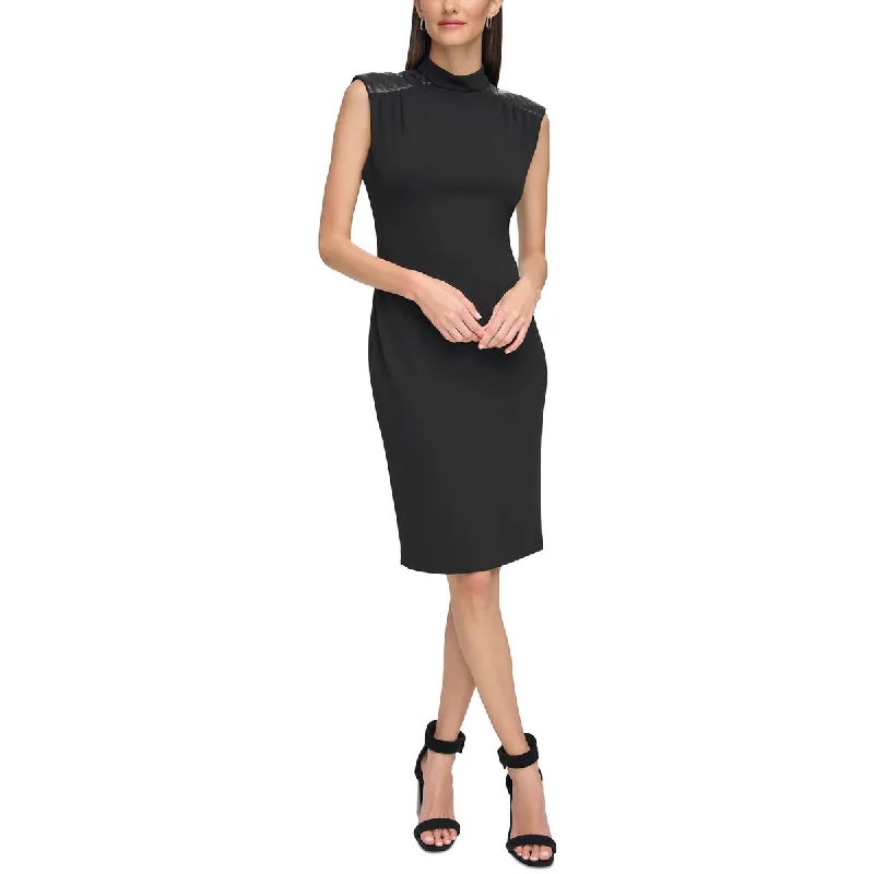 Price Slash Event Calvin Klein Womens Mixed Media  Sheath Dress