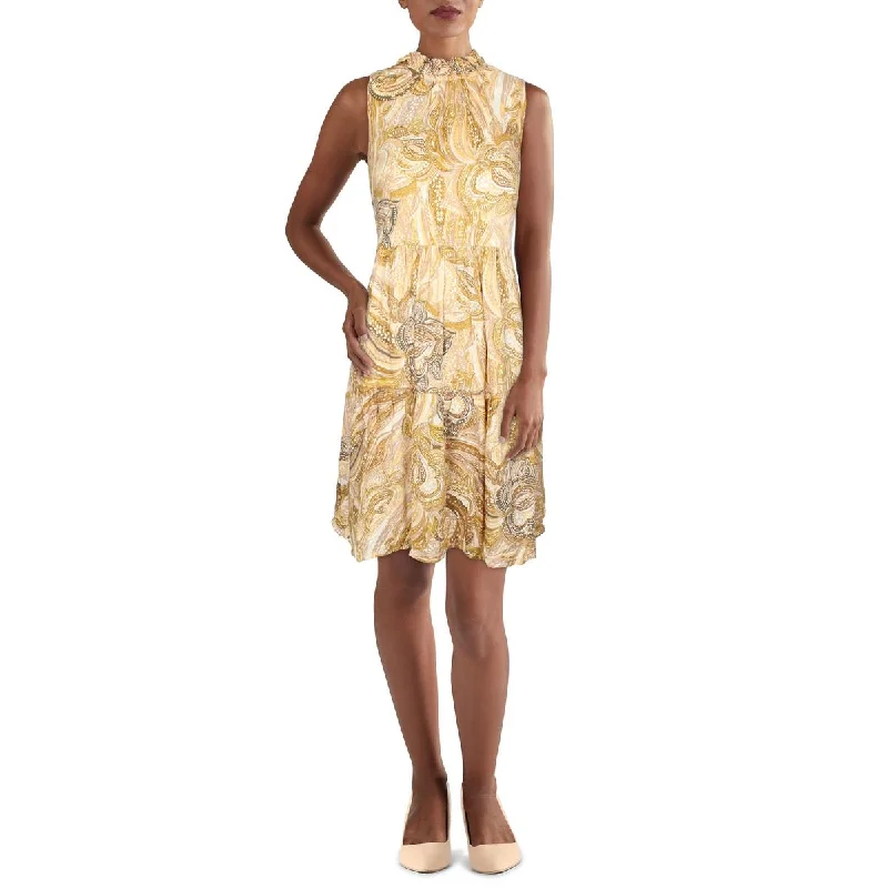 Unbeatable Flash Deals Calvin Klein Womens Paisley Mini Sheath Dress