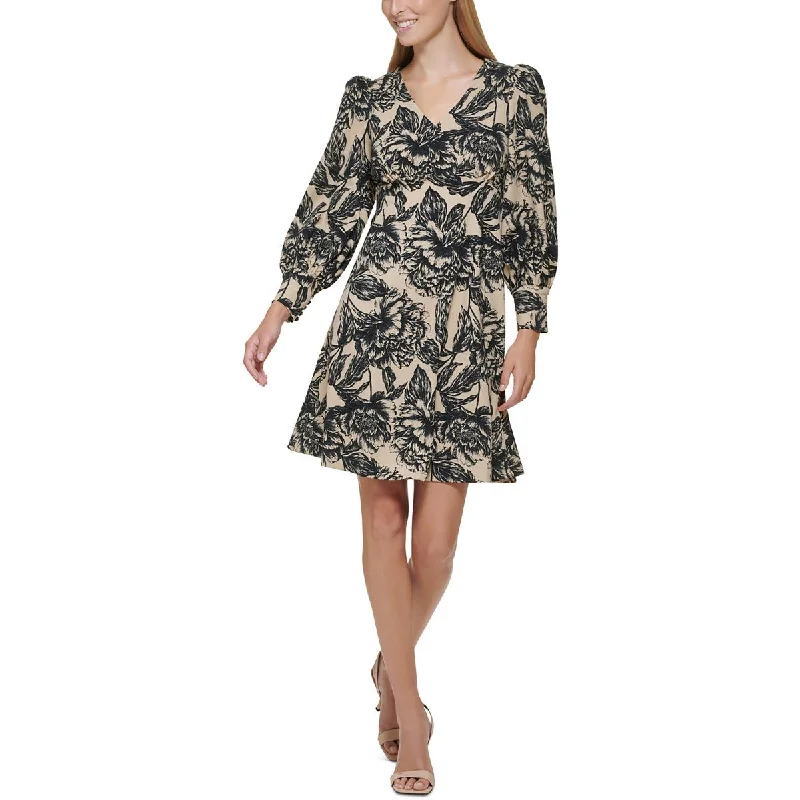 Weekend Massive Discounts Calvin Klein Womens Printed  Fit & Flare Dress