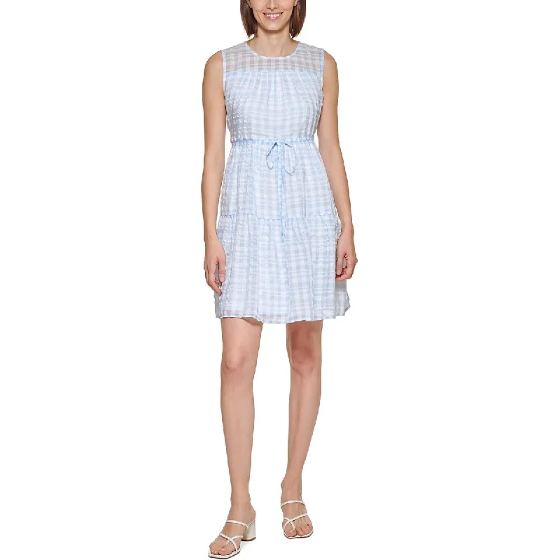 Weekend Flash Offers Calvin Klein Womens Belted Mini Shift Dress