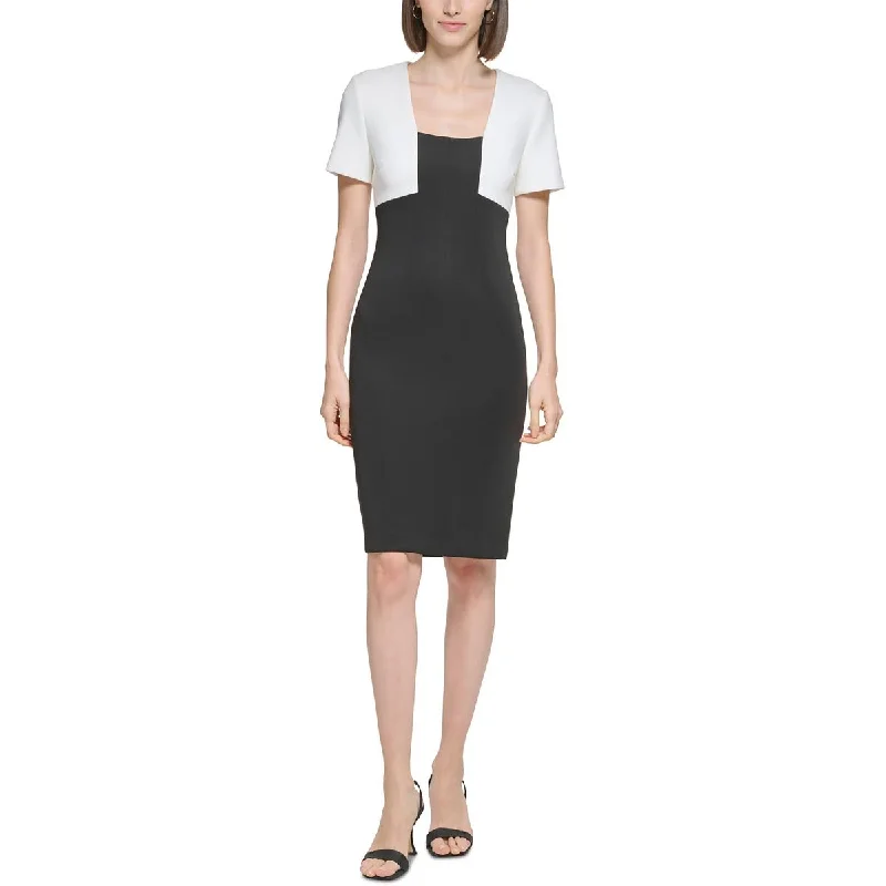 Bargain Alert Calvin Klein Womens Scuba Sheath Dress