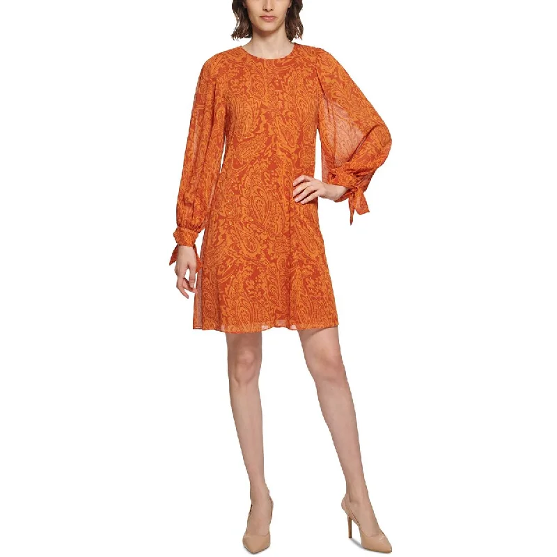 Weekend Special Calvin Klein Womens Tie Sleeve  Shift Dress