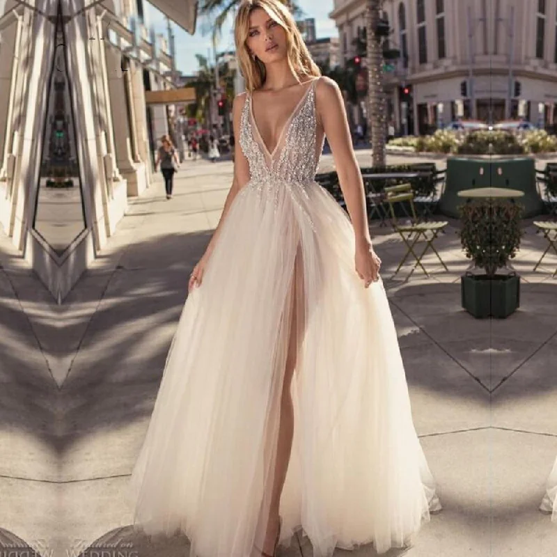 Exclusive Pricing Charming Backless V-Neck High Split Special Wedding/Occasion Dresses Exclusive Pricing Charming Backless V-Neck High Split Special Wedding/Occasion Dresses
