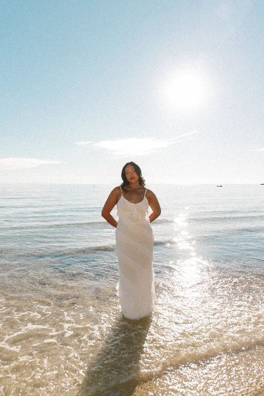 Unmissable Deals Ciao Ruffles Maxi Dress - Cloud White