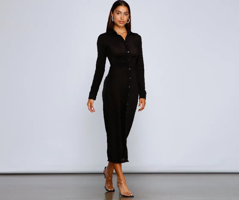 Today Only Trendsetting Stunner Slinky Charming Knit Midi Dress