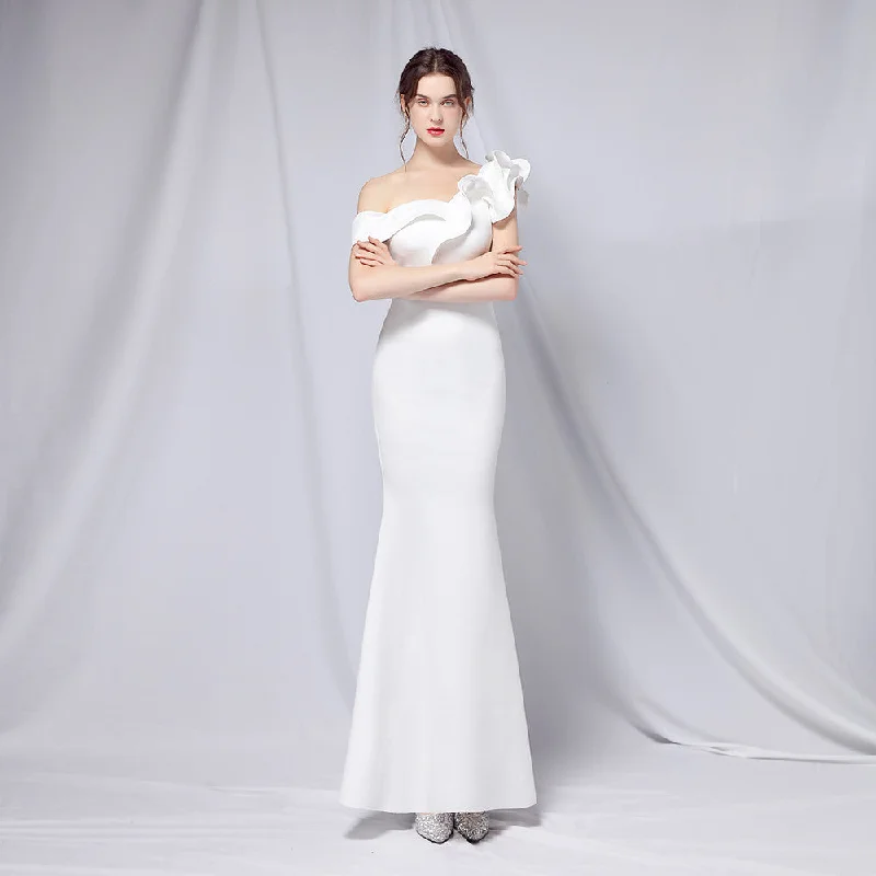 Weekend Buy One Get One Delana Elegant Formal Charming One Shoulder Dress
