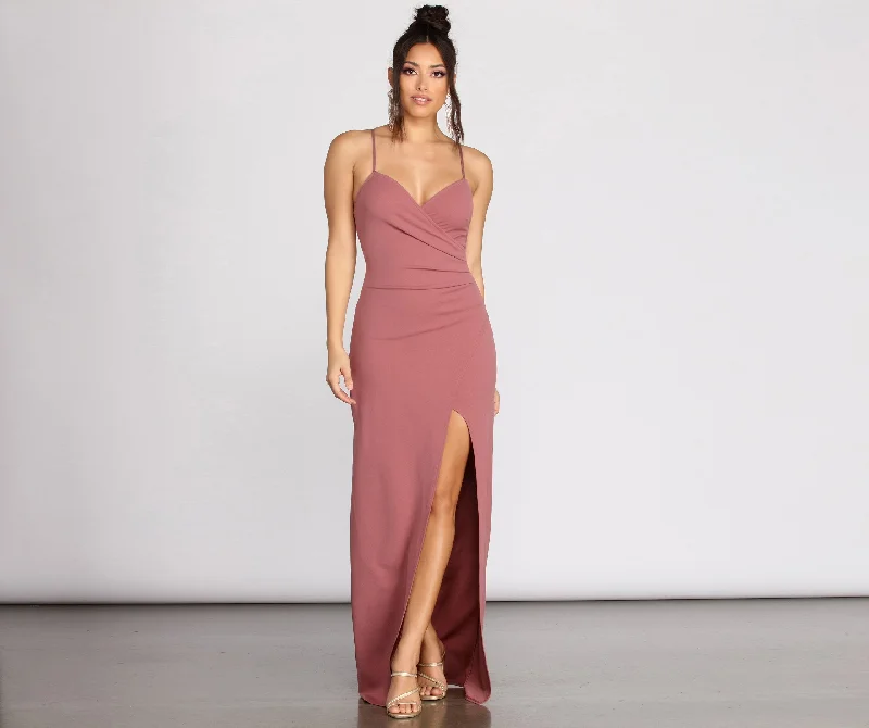 Weekend Special Sale Daya Crepe Stylish Wrap Skirt Dress