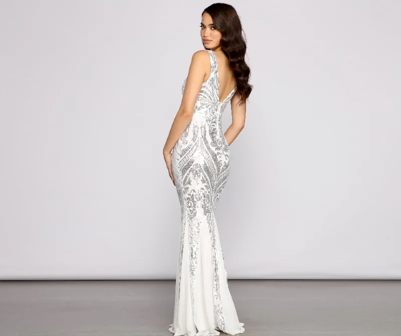 Savings Galore Danielle Sequin Stylish Mesh Mermaid Dress