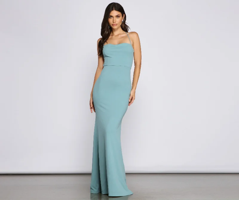 Massive Discounts Claudette Formal Stylish Lace-Up Mermaid Dress