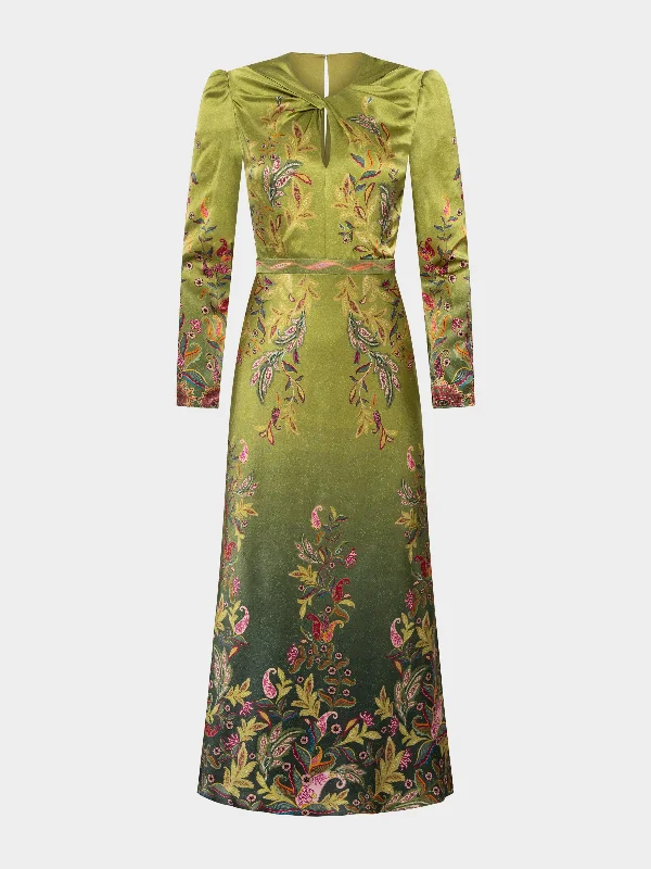 Hurry, While Stocks Last Claudia Midi Dress in Ombre Caudex