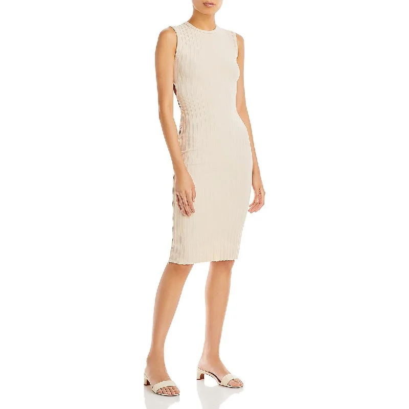 Cotton Citizen Womens Cut Out Ribbed Midi Dress