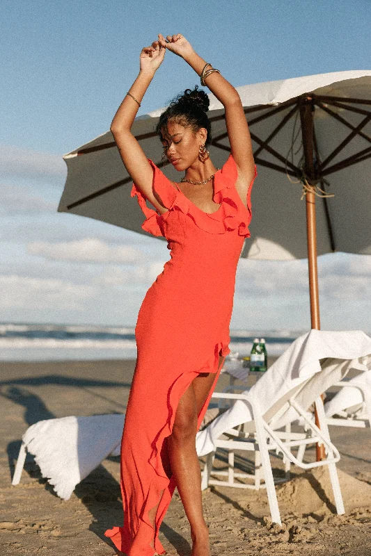 Weekend Price Drop Frenzy Dalia Maxi Dress - Tangerine