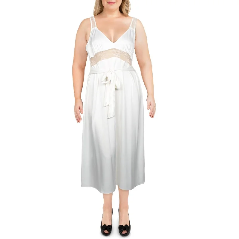 Grab It Now Danielle Bernstein Womens Sateen Midi Slip Dress