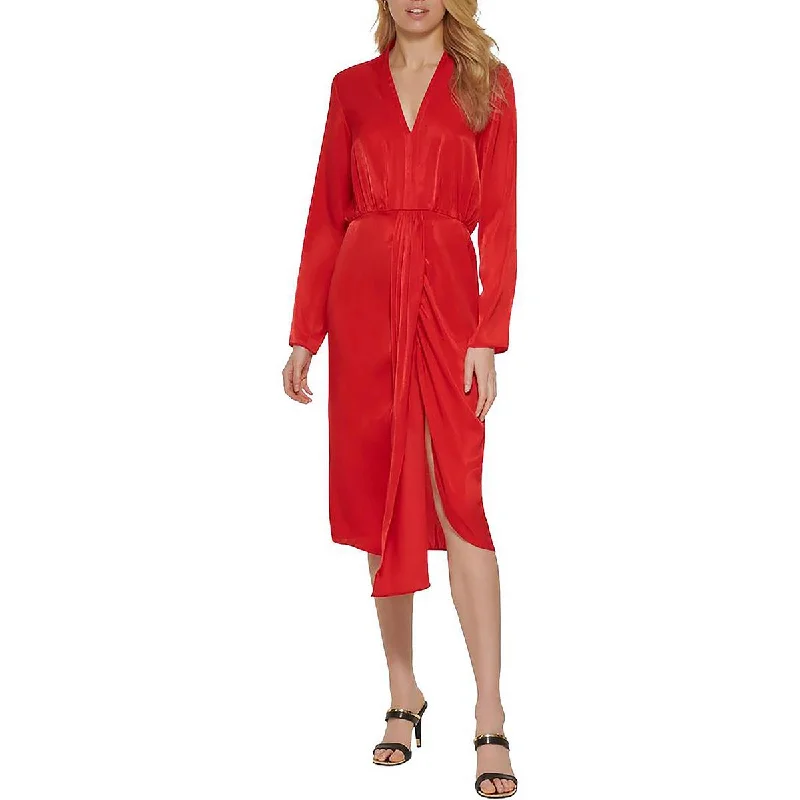 Weekend Exclusive Offers You’ll Love DKNY Womens Ruched  Sheath Dress