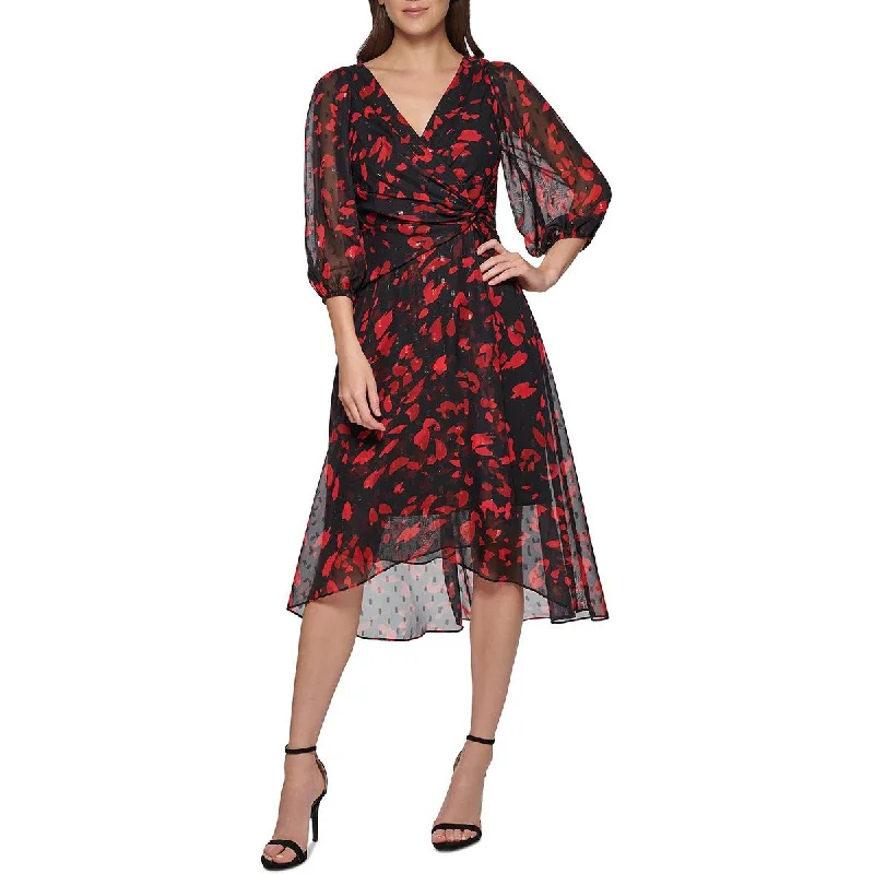 Weekend Steal of the Day DKNY Womens Printed Calf Midi Dress