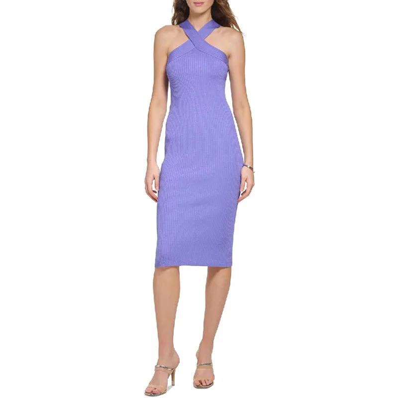 The Big Clearance DKNY Womens Ribbed Midi Halter Dress