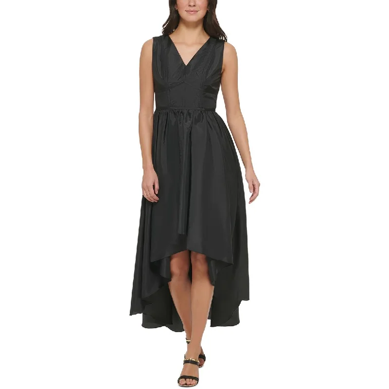 Savings Galore DKNY Womens V Neck Tea Length Midi Dress
