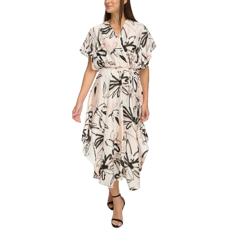 Best Prices This Week Donna Karan Womens Belted Midi Wrap Dress