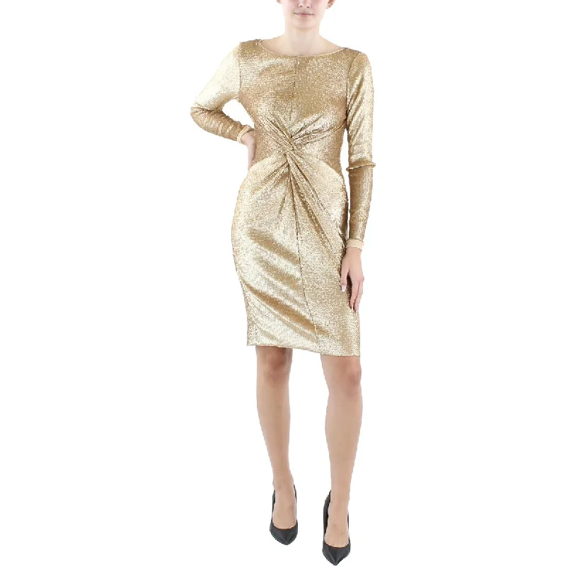 Final Sale Event Donna Karan Womens Sequined Midi Cocktail And Party Dress