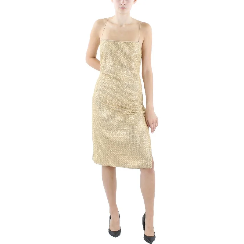 Super Price Slash Donna Karan Womens Sequined Midi Slip Dress