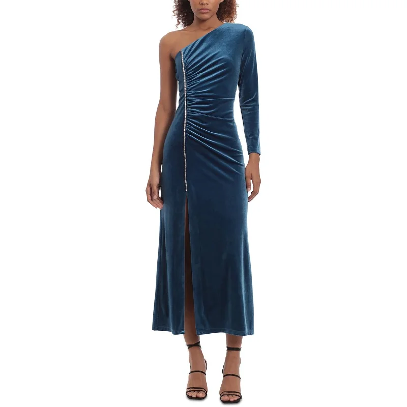 Weekend Discount Blast Donna Morgan Womens Velvet Mid-Calf Midi Dress