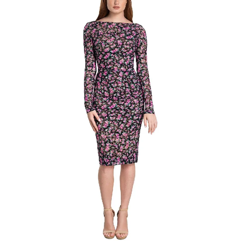 Weekend Mega Sale Event Dress The Population Womens Floral Ruched Midi Dress