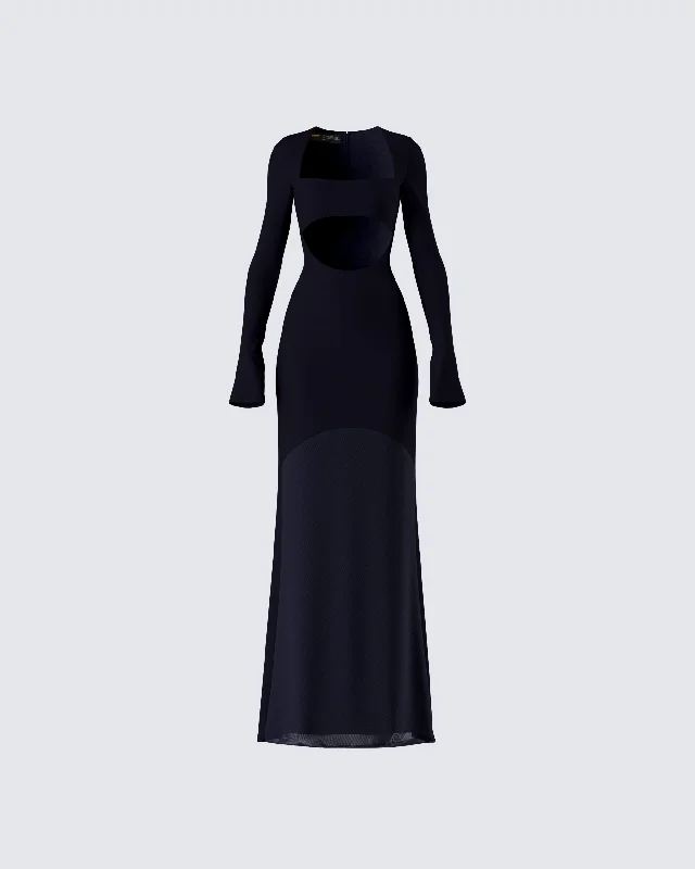 Eda Black Bandeau Maxi Dress