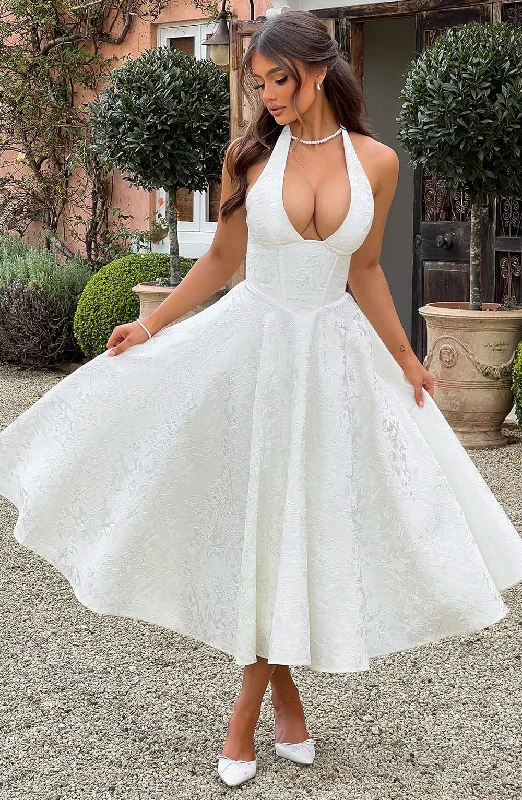 Weekend Exclusive Discounts Effie Midi Dress - Ivory