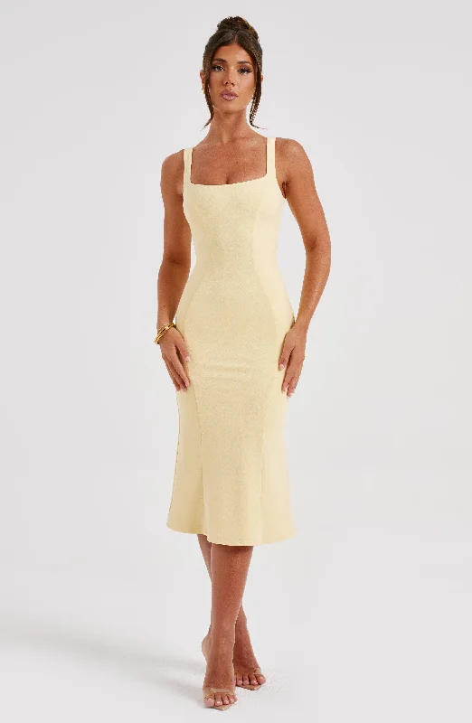 Weekend Bargain Deals Elaine Midi Dress - Lemon