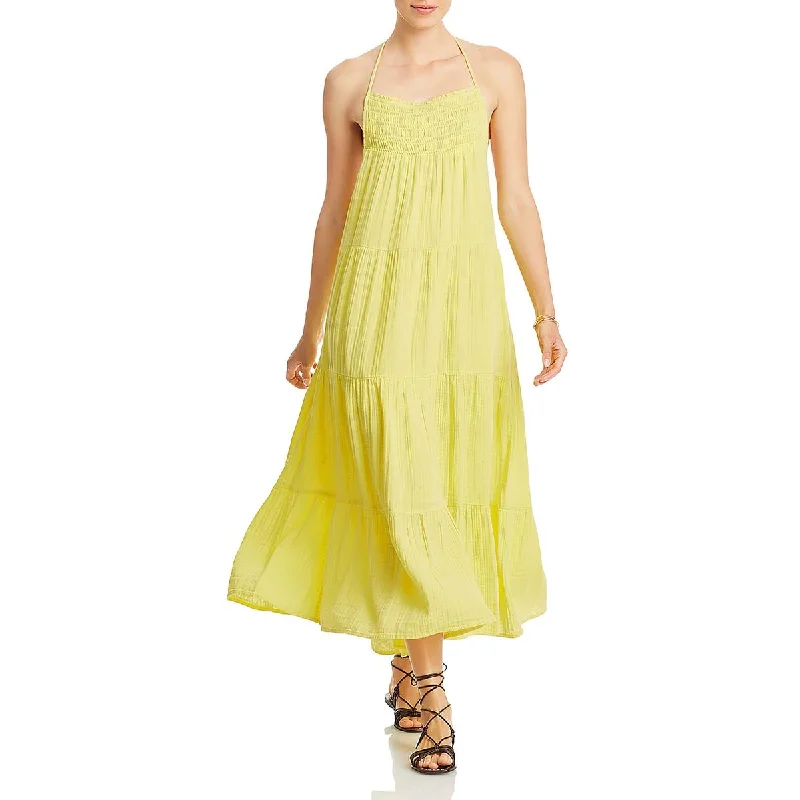 Weekend Special Offers Elan Womens Cotton Halter Midi Dress