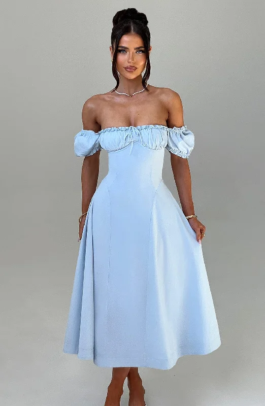 Weekend Clearance Frenzy Elora Midi Dress - Blue