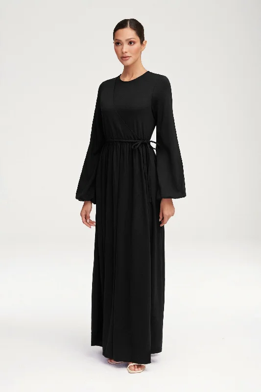 Weekend Hot Bargains Emma Jersey Elastic Waist Maxi Dress - Black