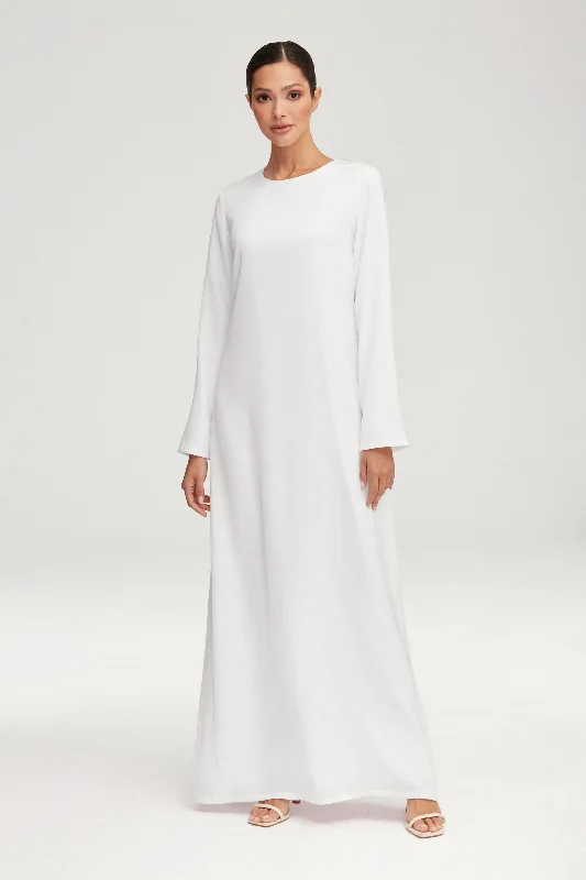 Weekend Best Deals Essential Inner Slip Satin Maxi Dress - White