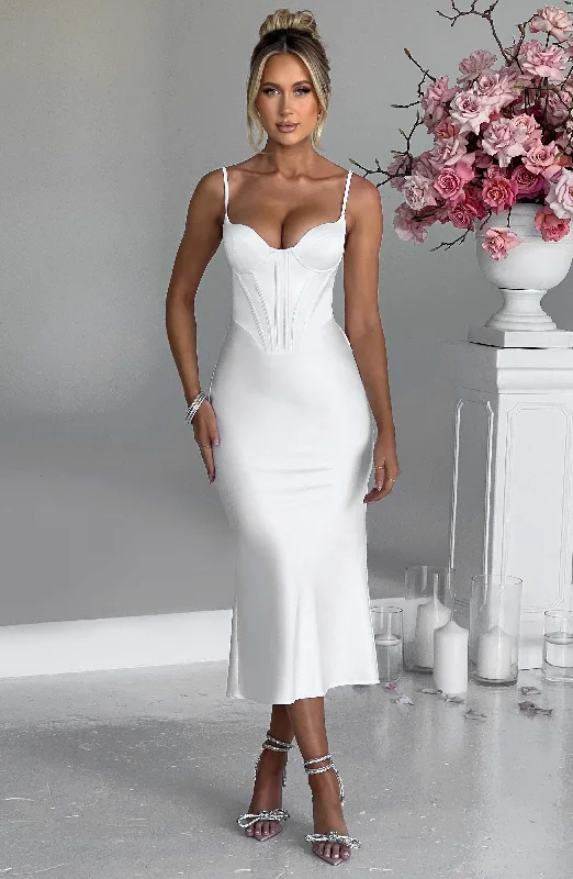 Weekend Shopping Madness Farrah Midi Dress - Ivory