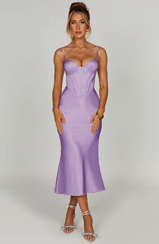 Weekend Bargain Time Farrah Midi Dress - Purple