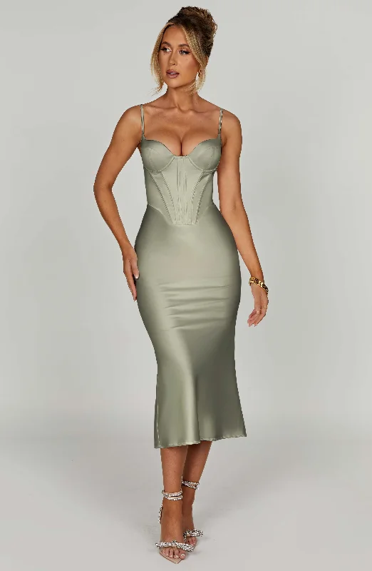 Weekend Offers and Savings Farrah Midi Dress - Sage