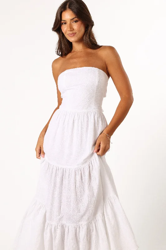 Massive Sale Event Florina Midi Dress - White Floral